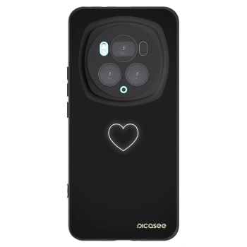 Picasee silikonowe czarne etui na Honor Magic6 Pro - Heart