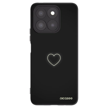 Picasee silikonowe czarne etui na Honor X8b - Heart