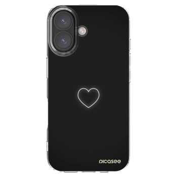 Picasee silikonowe przeźroczyste etui na Apple iPhone 16 - Heart