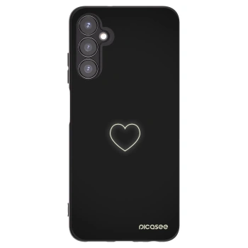 Picasee silikonowe czarne etui na Samsung Galaxy A05s A057G - Heart