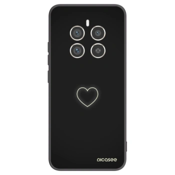 Picasee silikonowe czarne etui na Realme 12 Pro 5G - Heart