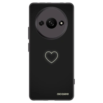 Picasee silikonowe czarne etui na Xiaomi Redmi A3 - Heart