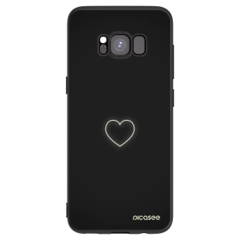Picasee silikonowe czarne etui na Samsung Galaxy S8 G950F - Heart