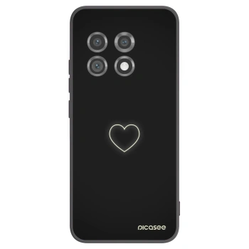 Picasee silikonowe czarne etui na OnePlus 11 5G - Heart