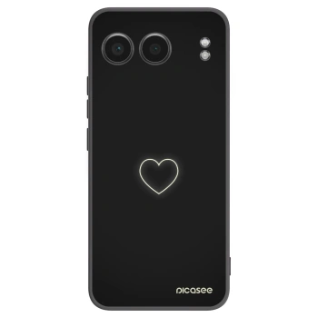 Picasee silikonowe czarne etui na OnePlus Nord 4 - Heart