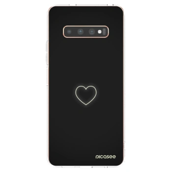 Picasee silikonowe przeźroczyste etui na Samsung Galaxy S10 Plus G975 - Heart