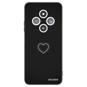 Picasee silikonowe czarne etui na Xiaomi Redmi 14C - Heart