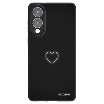 Picasee silikonowe czarne etui na Samsung Galaxy S25 Edge 5G - Heart