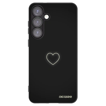 Picasee silikonowe czarne etui na Samsung Galaxy S25+ 5G - Heart