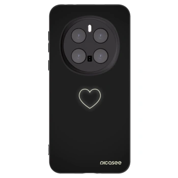 Picasee silikonowe czarne etui na Honor Magic7 Pro 5G - Heart