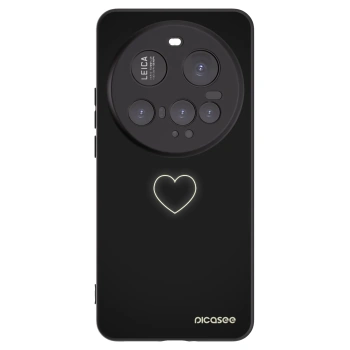 Picasee silikonowe czarne etui na Xiaomi 15 Ultra - Heart