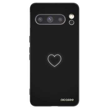 Picasee silikonowe czarne etui na Google Pixel 8 Pro - Heart