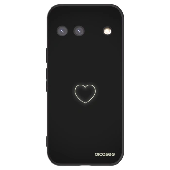 Picasee silikonowe czarne etui na Google Pixel 9 - Heart