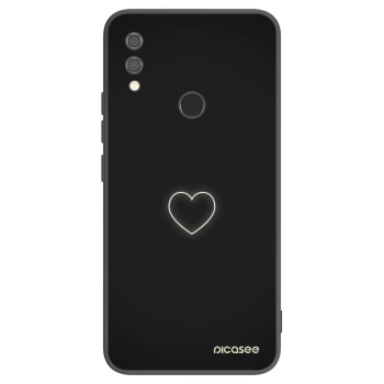 Picasee silikonowe czarne etui na Xiaomi Redmi Note 7 - Heart