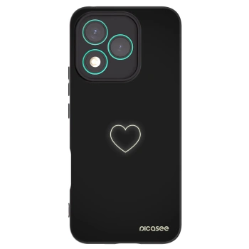 Picasee silikonowe czarne etui na Honor 400 Lite 5G - Heart