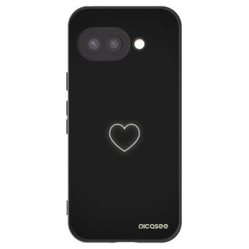 Picasee silikonowe czarne etui na Google Pixel 9a - Heart