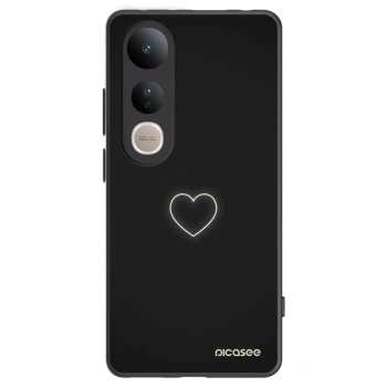 Picasee silikonowe czarne etui na Vivo V50 Lite 5G - Heart