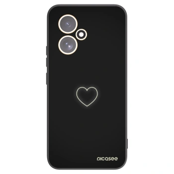 Picasee silikonowe czarne etui na Honor 400 5G - Heart