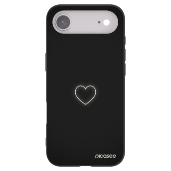 Picasee silikonowe czarne etui na Apple iPhone Air - Heart