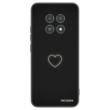 Picasee silikonowe czarne etui na Realme 12X - Heart
