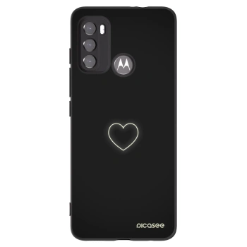 Picasee silikonowe czarne etui na Motorola Edge 60 5G - Heart