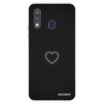 Picasee silikonowe przeźroczyste etui na Samsung Galaxy A40 A405F - Heart