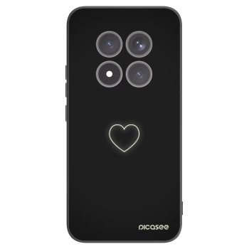 Picasee silikonowe czarne etui na Xiaomi Redmi Note 15 Pro+ - Heart