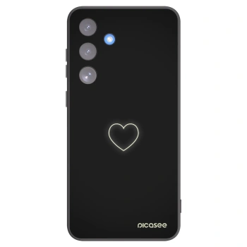 Picasee silikonowe czarne etui na Samsung Galaxy S25 FE 5G - Heart