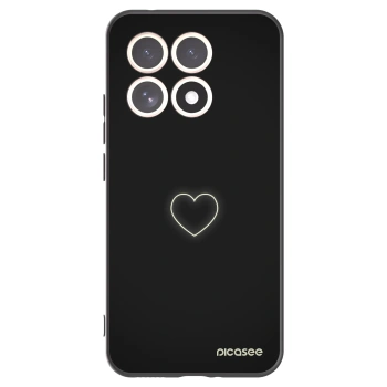 Picasee silikonowe czarne etui na Xiaomi 15T - Heart