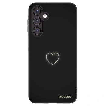 Picasee silikonowe czarne etui na Samsung Galaxy A16 4G - Heart
