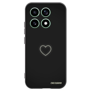Picasee silikonowe czarne etui na Xiaomi 17 - Heart