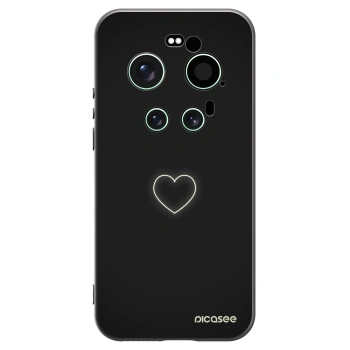 Picasee silikonowe czarne etui na Xiaomi 17 Ultra - Heart