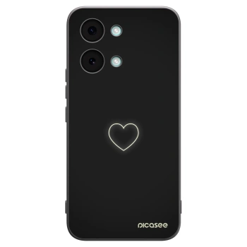 Picasee silikonowe czarne etui na Xiaomi Poco X8 Pro Max - Heart