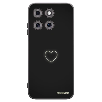 Picasee silikonowe czarne etui na Motorola Moto G77 - Heart