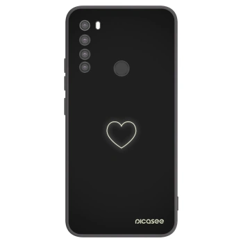 Picasee silikonowe czarne etui na Xiaomi Redmi Note 8 - Heart