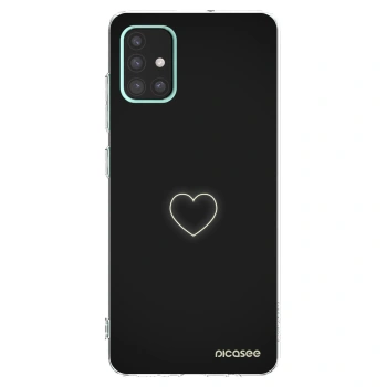 Picasee silikonowe przeźroczyste etui na Samsung Galaxy A51 A515F - Heart