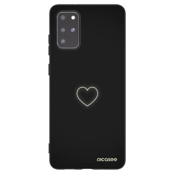 Picasee silikonowe czarne etui na Samsung Galaxy S20+ G985F - Heart