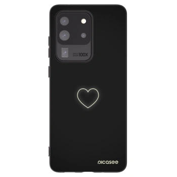 Picasee silikonowe czarne etui na Samsung Galaxy S20 Ultra 5G G988F - Heart