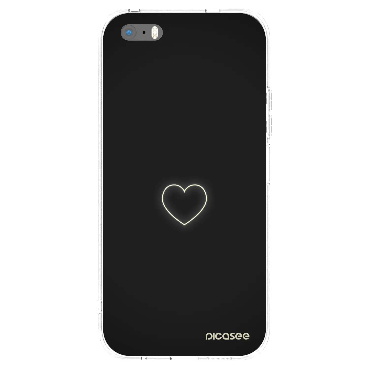 Picasee silikonowe przeźroczyste etui na Apple iPhone 5/5S/SE - Heart
