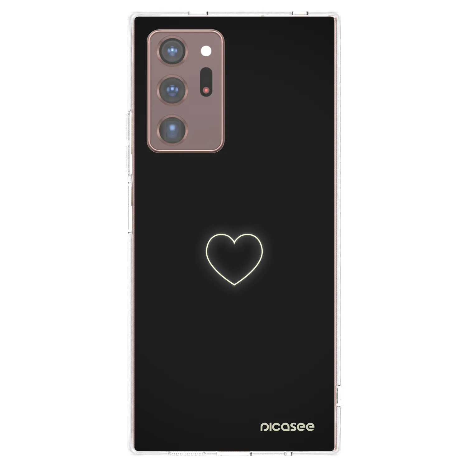 Picasee silikonowe przeźroczyste etui na Samsung Galaxy Note 20 Ultra - Heart