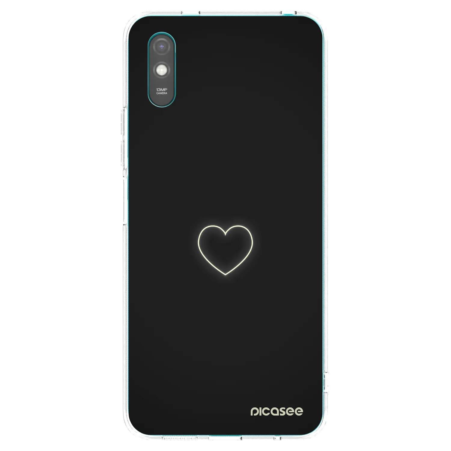 Picasee silikonowe przeźroczyste etui na Xiaomi Redmi 9A - Heart