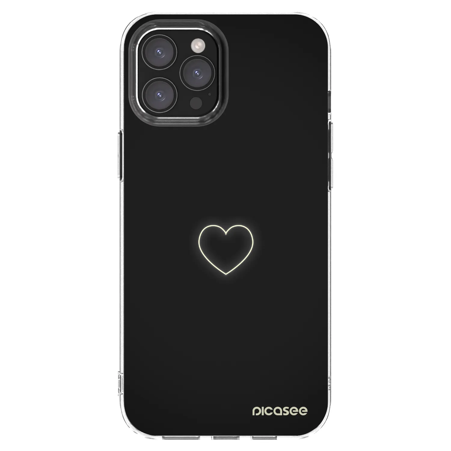 Picasee silikonowe przeźroczyste etui na Apple iPhone 12 Pro Max - Heart