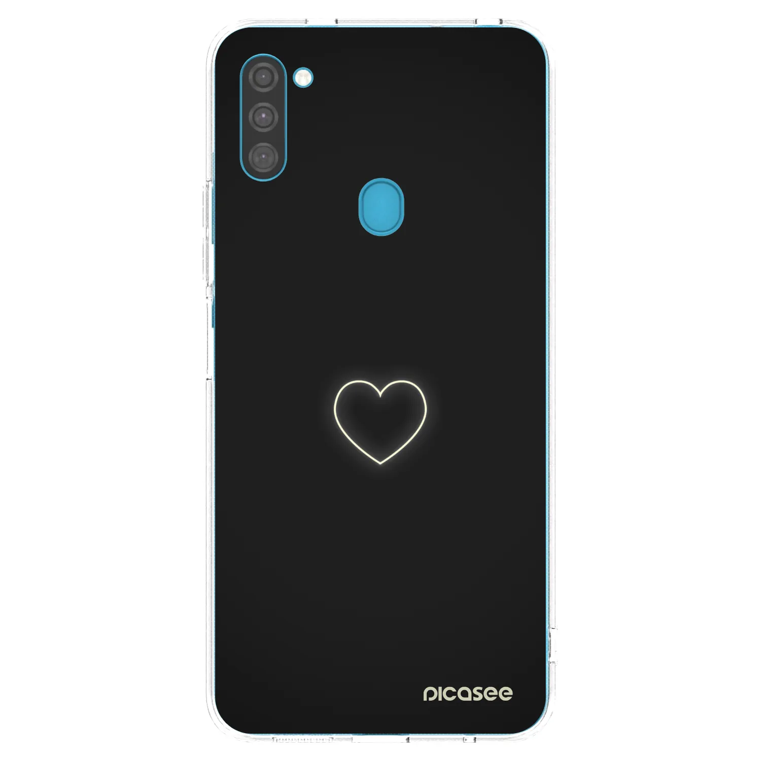Picasee silikonowe przeźroczyste etui na Samsung Galaxy M11 - Heart