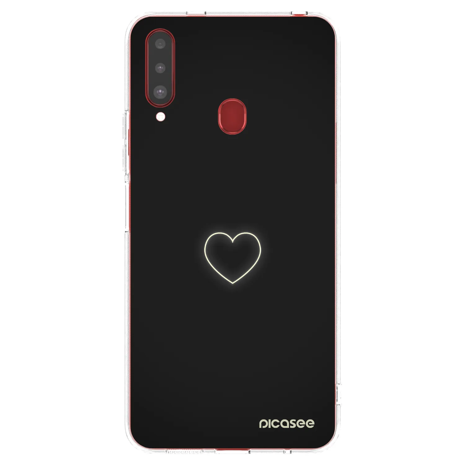 Picasee silikonowe przeźroczyste etui na Samsung Galaxy A20s - Heart