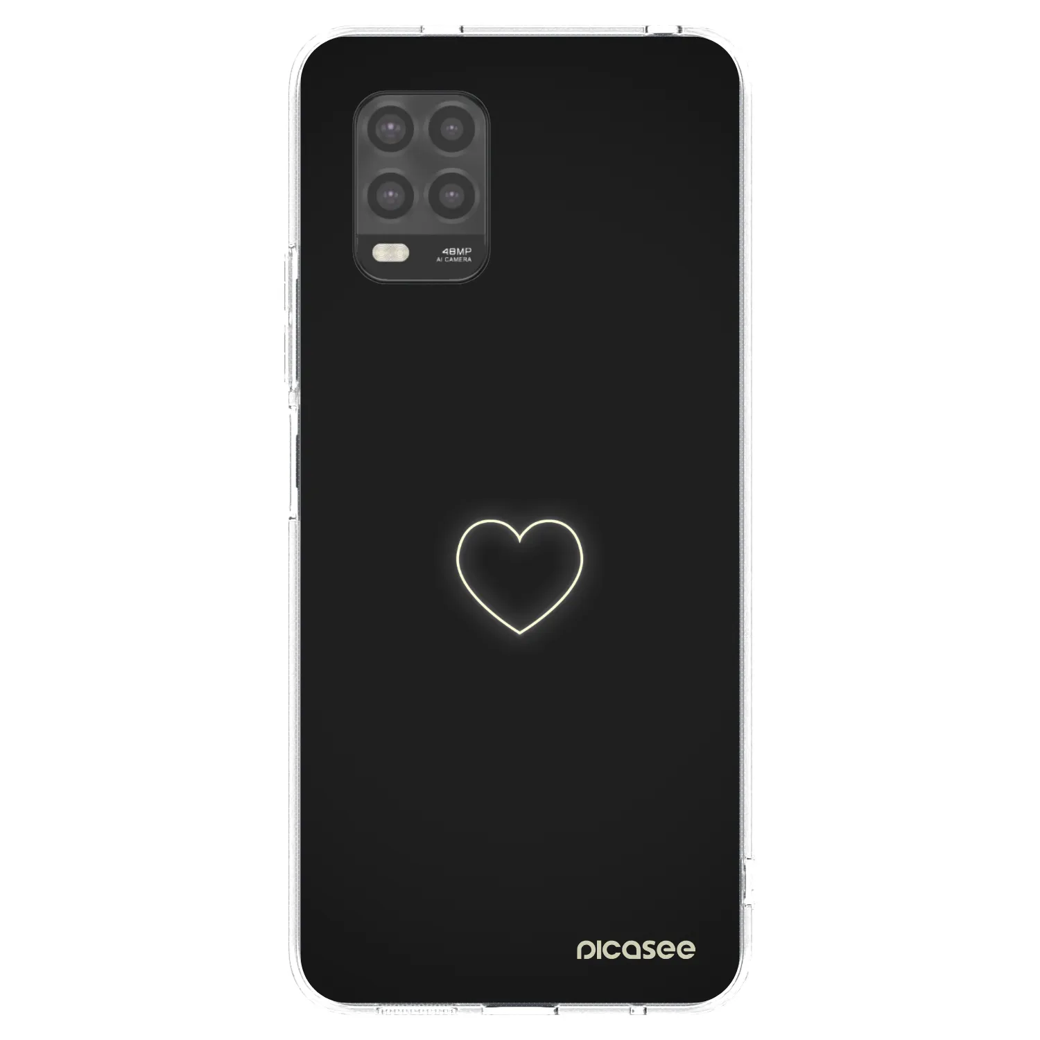 Picasee silikonowe przeźroczyste etui na Xiaomi Mi 10 Lite - Heart