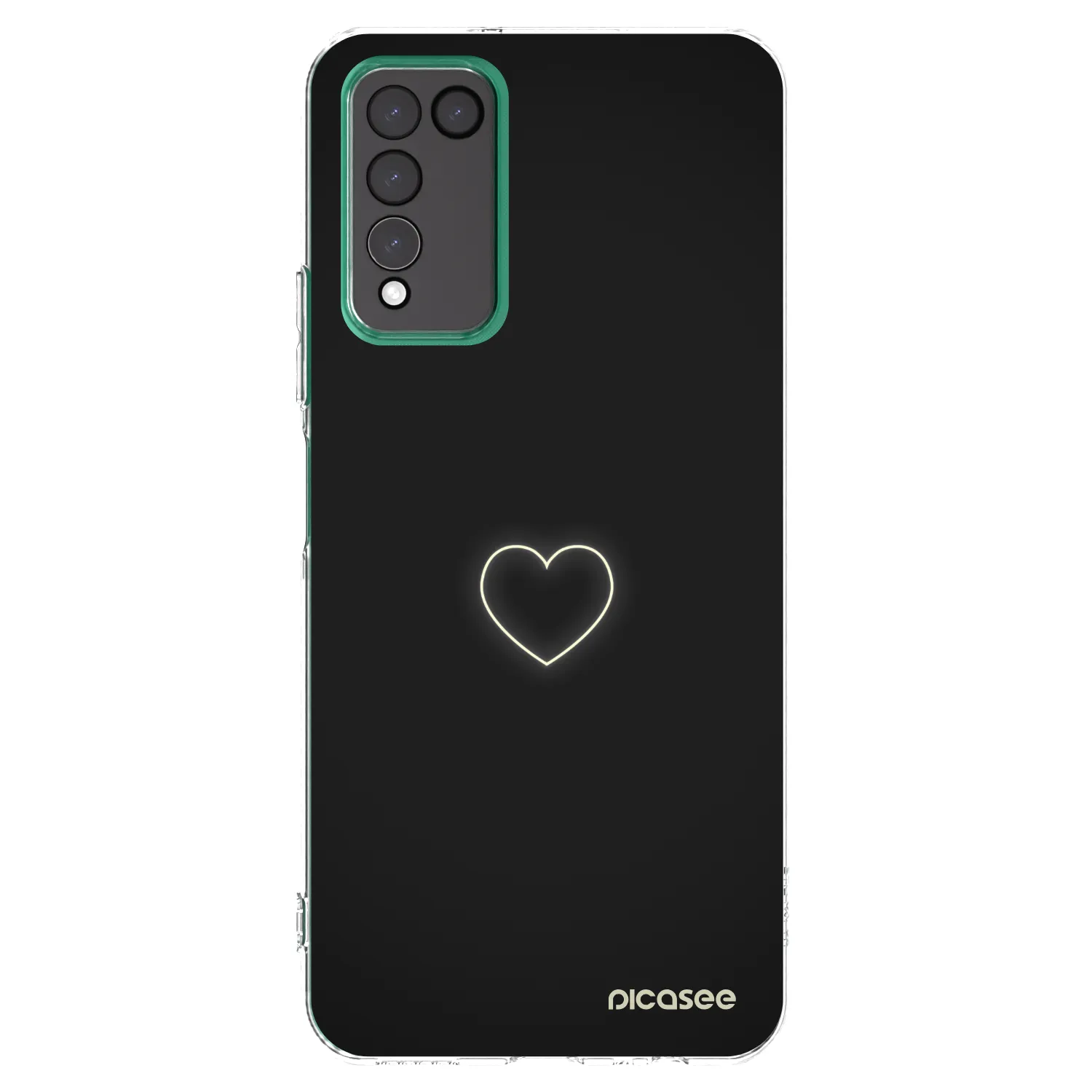 Picasee silikonowe przeźroczyste etui na Honor 10X Lite - Heart