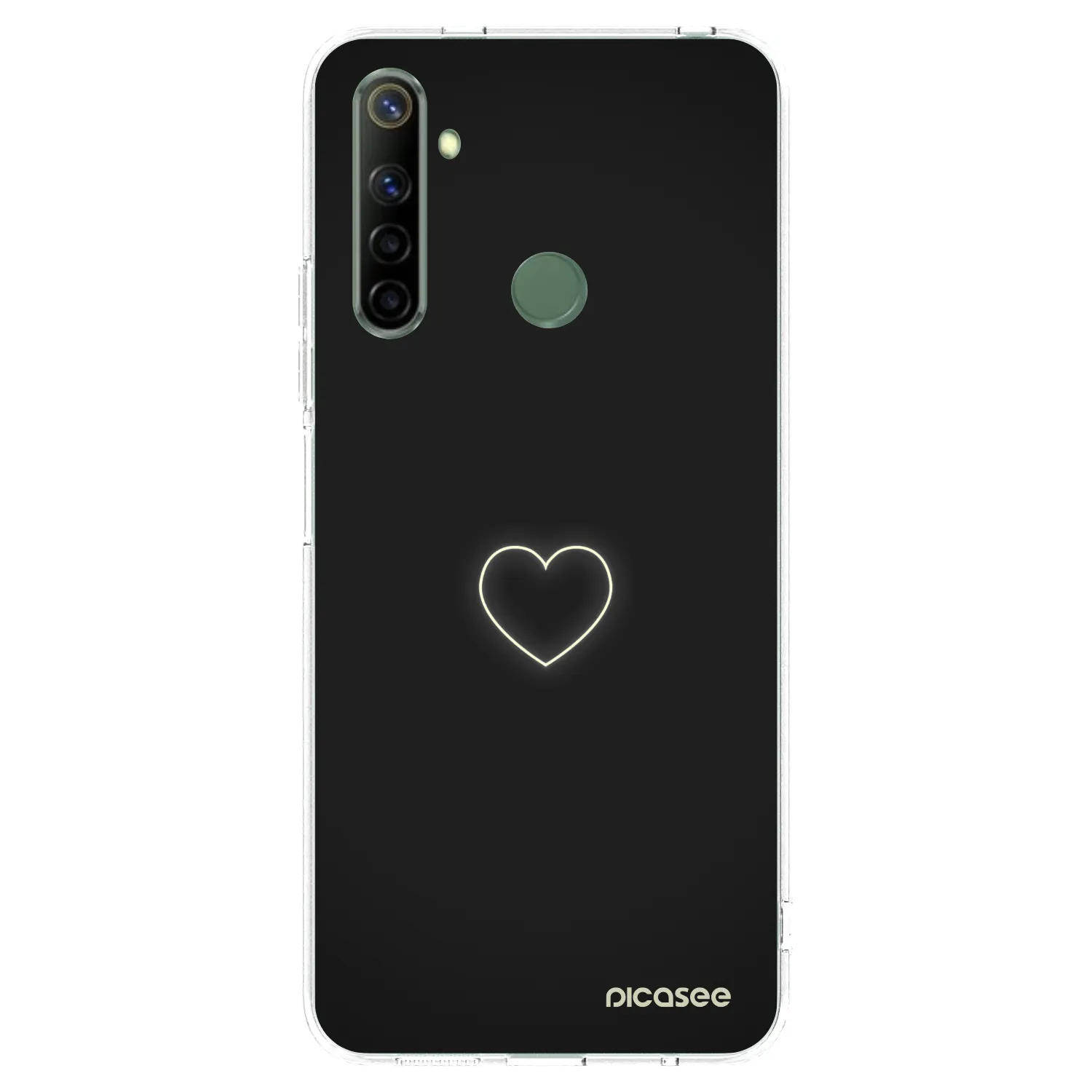 Picasee silikonowe przeźroczyste etui na Realme 6i - Heart