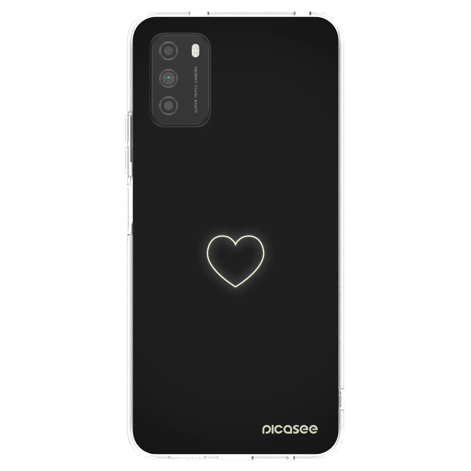 Picasee silikonowe przeźroczyste etui na Xiaomi Poco M3 - Heart