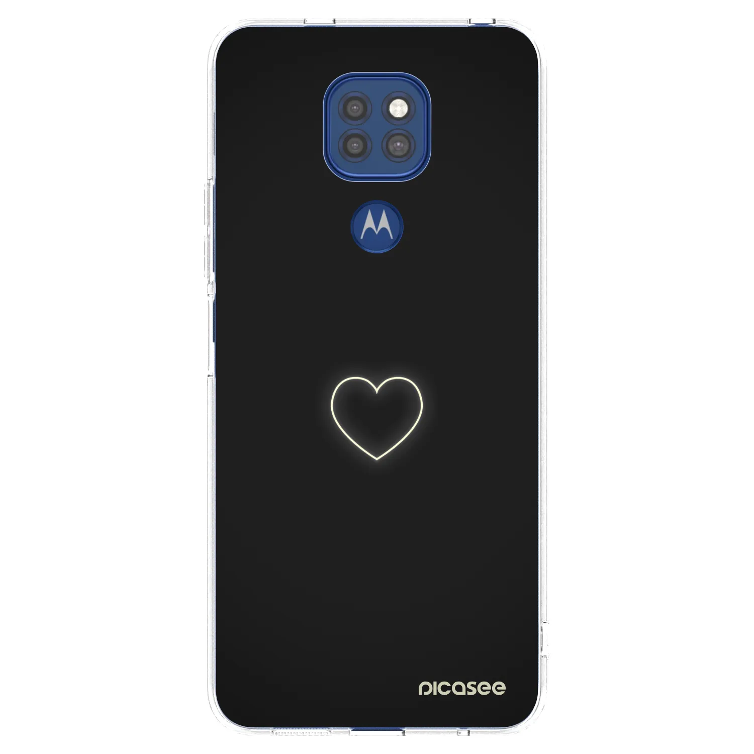 Picasee silikonowe przeźroczyste etui na Motorola Moto G9 Play - Heart