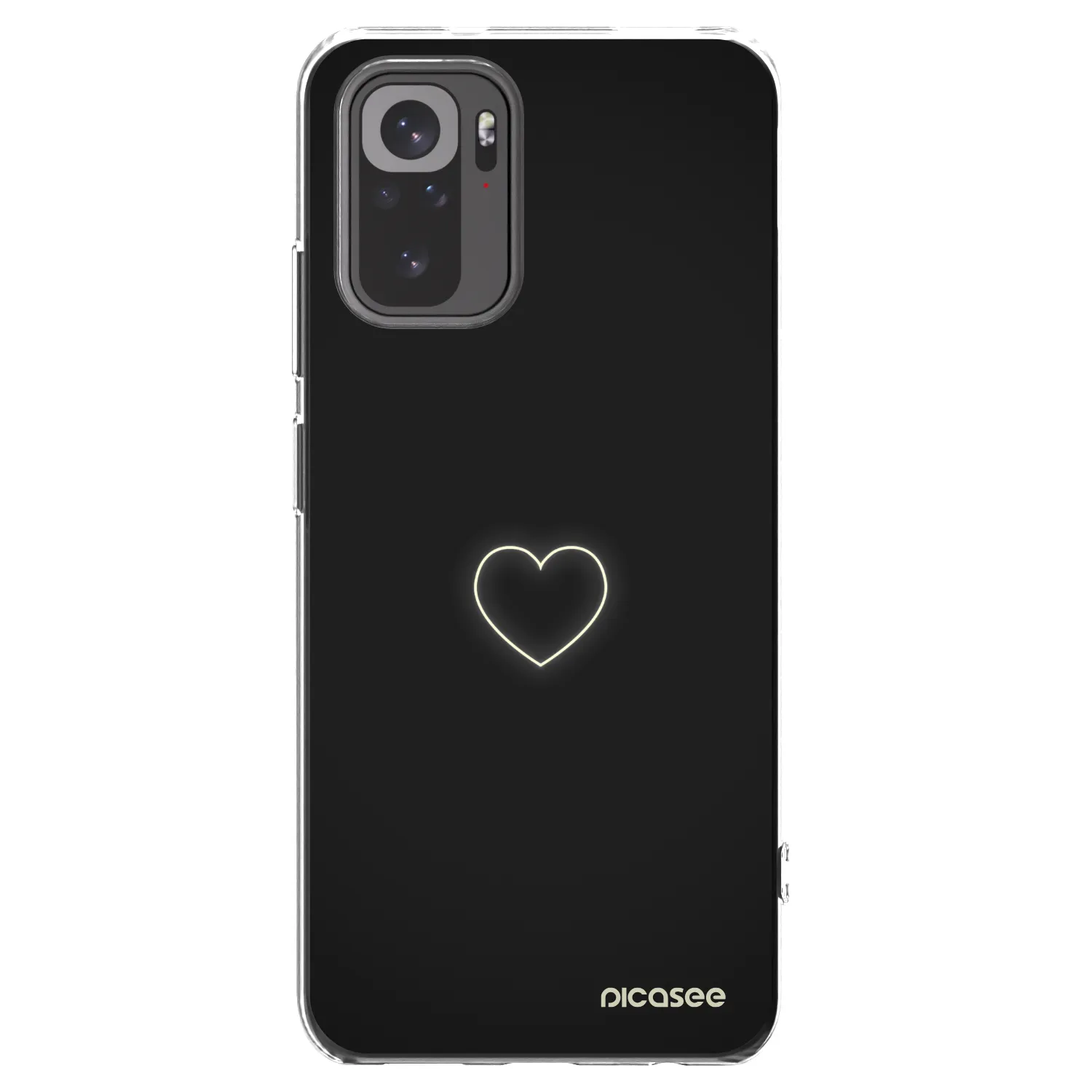 Picasee silikonowe przeźroczyste etui na Xiaomi Redmi Note 10 - Heart
